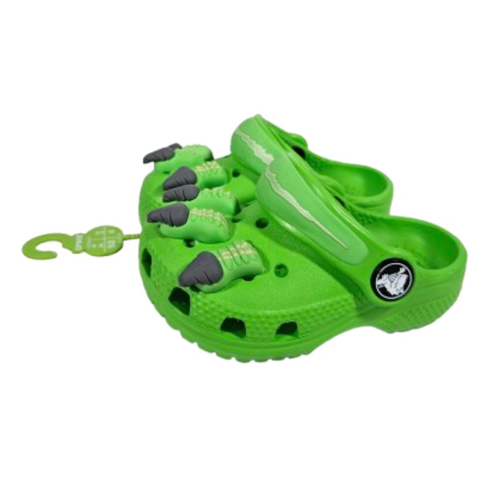 Crocs Classic I Am Dinosaur Clog Green Child Size C4 Toddler 2-3 Years Halloween